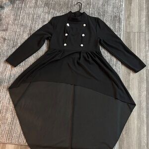 Elegant Black High-Low Dress